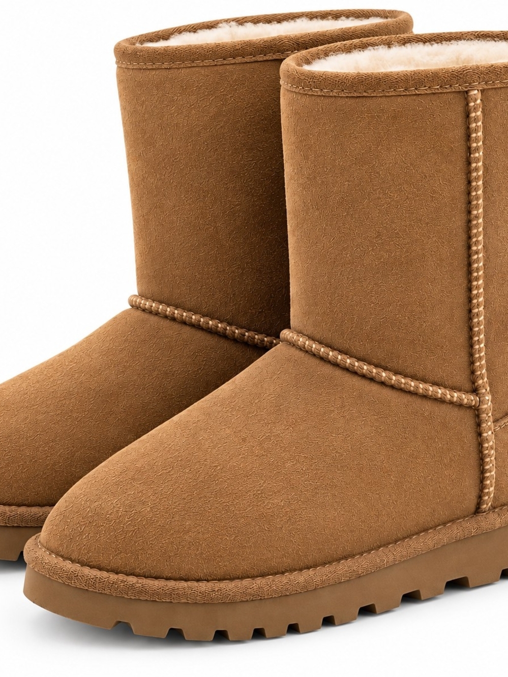 Bearpaw Chestnut Suede Shearling Lined Winter Boots Size 10 NWT - Picture 2 of 8